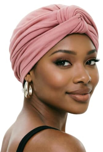 DRESHOW Haar Wrap für Damen Gerippte Weich Turban Stretch Jersey Kopftuch Atmungsaktiv Leichtgewicht Turban Einfarbig
