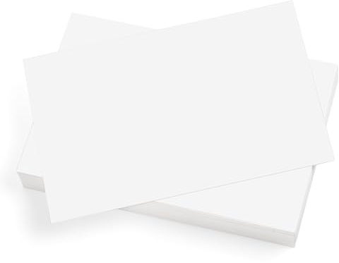 OFFCUP Blanko Postkarten, 54 Stück A6 Karteikarten Blanko 15 x 10 cm | DIY Papier Karten Weiße Ecken Bastelkarton Fotokarton zum Selbstgestalten, Beschriften Oder Bedrucken - Rechter Winkel