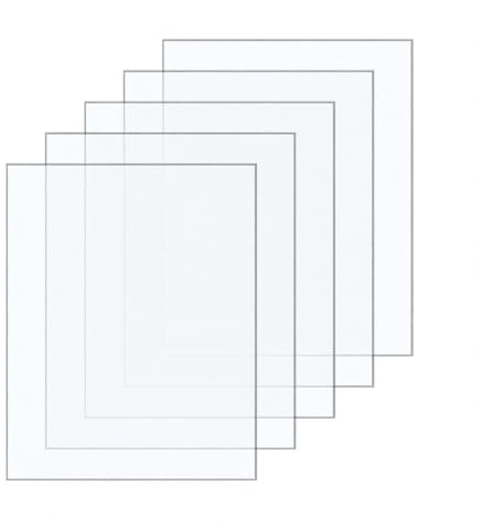 5 Stück Transparente Acrylglas Platte,A4-Papierformat,3mm Dick Klare Kunststoffplatte,klare Kunststoff Acrylplatte,Acrylplatte,geeignet Für Malerei, DIY-Kreation, Arbeitspräsentation Usw. (3mm)