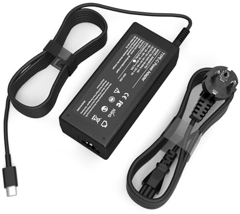 65W USB C Ladekabel Laptop kompatibel mit Thinkpad Yoga Dell Latitude XPS Netzteil für Hp Envy Spectre x360 Asus Acer Samsung Google Huawei Serie LG Chromebook 45W Type C Laptop Ladegerät