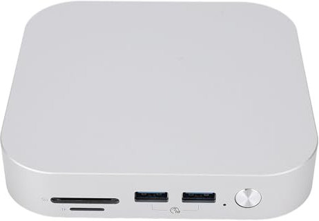 SENECESLI Aluminum Alloy Hub Stand, for Mac Mini M4 Dock 10GBit / S USB A Ports 40GBit / S Bandwidth for Entertainment (GB Plug)