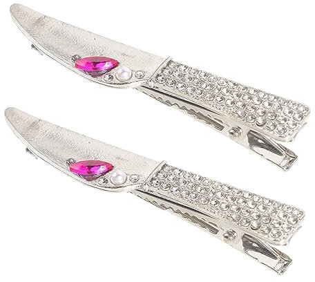 NIYANGLE Lot De 2 Mini-Pinces À Cheveux Avec Couteau Et Fourchette Accessoires Pour Cheveux Gothiques Épingles À Cheveux Épingles À Cheveux En