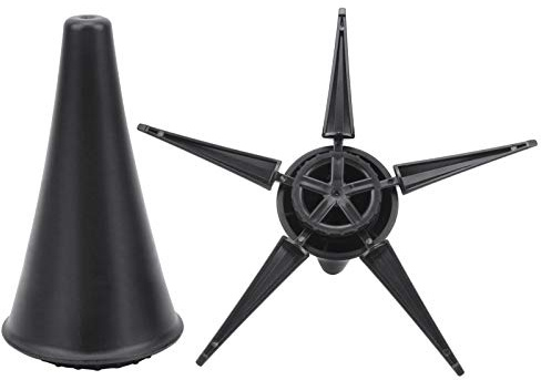 Faltbarer Klarinettenständer Schwarz, Trompetenständer Faltbarer 5 Beinen | Tragbar Bodenhalter/Flötenhalter für Blasinstrumente, ABS Zink, bodenschonend für Musiker zu Hause, Proben und Auftritte