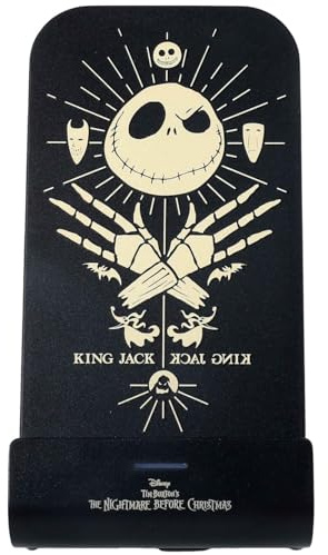 The Before Christmas Wireless Charging Stand - Jack Skellington - Features: Type C Input: 9v.-2A,5V.-2A, Wireless Output: 15W (Max), USB A Output 2 Ports: 5V-2A(Max), With 1.50cm Cable