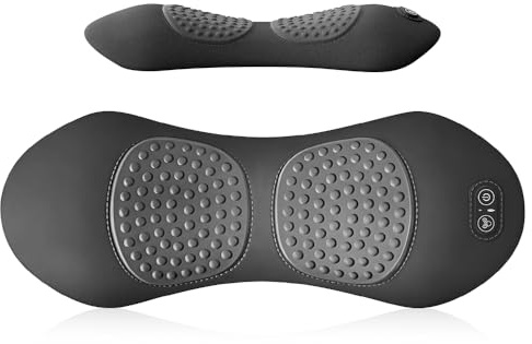 Noetopolis Massage Gerät für Rücken Nacken, 3 in 1 Rückenmassagegerät mit Traktion, Vibration & Wärme, Ergonomic Elektrisches Lendenwirbel Traktionsgerät, Electric Lendenwirbel Massagegerät Rücken