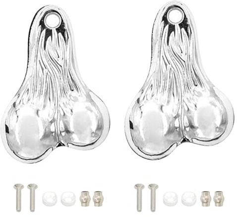 Hanging Truck Balls Nuts,Bumper Bull Zinc Alloy Hanging Truck Balls Nuts, for 1/10 Universal RC Trucks Cars Realistic Durable Car Accessories (2pcs white)