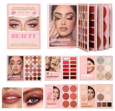 Di Ombretti Trucco 55 Colori Glitter Duraturo | Palette Trucco Viso E Occhi Colorata Con Blush Per Donne Adolescenti Compleanno Natale Festa Matrimonio Appuntamenti Lavoro