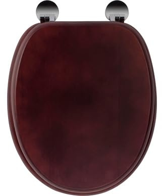 Davos Toilet Seat Mahogany Effect, Colour Mahogany Width (mm) 365mm, 1 in Pack.