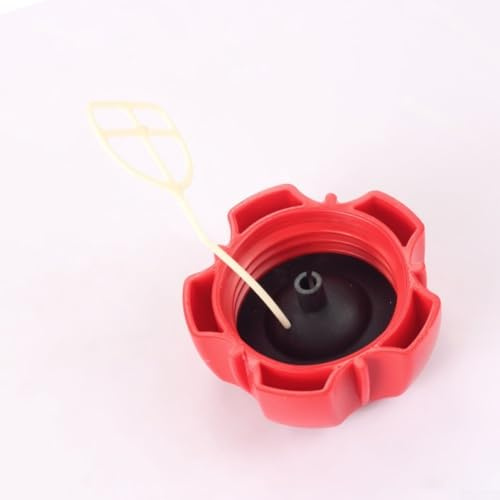 Red Fuel Tank Cap for Lawn Mower FX-RM1630 1855 1860 2055, Plastic Gas Lid with Secure Seal, Lightweight Replacement Part for Easy Maintenance and Repair