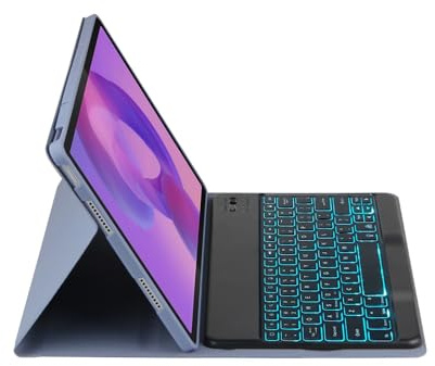OLYNDREL Geeignet for die abnehmbare, hintergrundbeleuchtete Touch-Bluetooth-Tastaturhülle des Lenovo Idea Tab Pro 2025 12,7 Zoll(【Backlight】 Deep Purple)