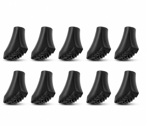 10 STK. Nordic Walking Gelände Gummipuffer, Pads für Nordic Walking und Trekking Stöcke,11mm Durchmesser