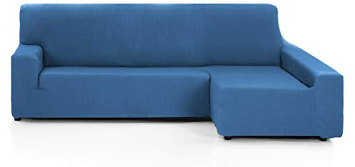 Martina Home - Elastischer Bezug für Sofa, Modell Túnez, Eckteil rechts, Stoff, Blau (Azafata), 3-Sitzer