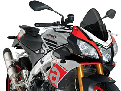Puig 7615 F Racing Bildschirm für Aprilia Tuono V4 RR/Factory 15 17-, Dark Smoke