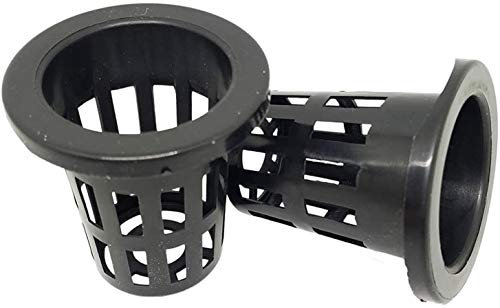agarden 4,6 cm Hydrokultur Mesh Net Tasse Töpfe Korb Gartenbedarf aquaponik System schwarz 50 Stück