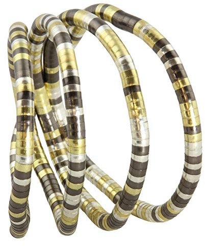 Freak Scene Biegsame Halskette Schlangenkette silberfarben-anthrazit-goldfarben hell 6mm Kette Armband