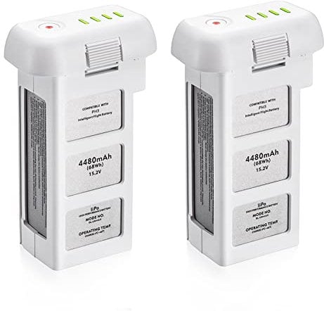 2-Pack Phantom 3 Battery, 15.2V 4480mAh Intelligent Flight Battery for DJI Phantom 3 Standard, DJI Phantom 3 Pro, DJI Phantom 3 Advanced, DJI Phantom 3 4K, DJI Phantom 3 SE Drone
