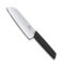 Victorinox Swiss Modern, coltello Santoku con lama alveolata in acciaio inox, lavabile in lavastoviglie, nero