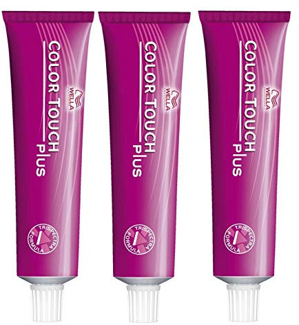 3er Wella Professionals Color Touch Plus 66/03 Dunkelblond Intensiv Natur Gold 60 ml
