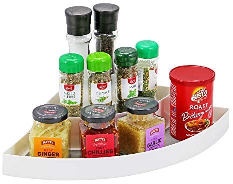 Taylor & Brown® 3 Tier Corner Spice Rack Kitchen Cabinet Organiser Rack for Spices, Condiments, Canned Food