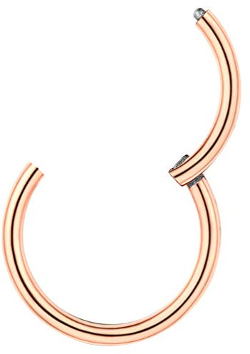 PROSTEEL 18G Universal Piercing Segmentring für Septum Tragus Helix Ohr Nase Lippe Brust Intim 8mm Rosegold vergoldet Nasenring Lippenring Coole Piercing Schmuck für Mädchen Jungen