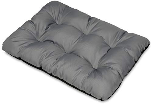 SuperKissen24. Hundebett Hundekissen Hundematratze Tierbett für Kleine, Mittlere und Grosse Hunde - Wasserdicht, Waschbar - Größe L - Grau