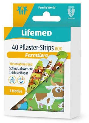 Lifemed GmbH Pflaster-Strips Box Farmtiere 6cm x 1,7cm
