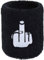 Mittelfinger Schweissband Fuck it Stickerei Designer Schweißband Extreme Sport Absorbierendes Frottee Arm Schwarz Kampfsport Wristband Martial Arts Geschenk Biker Schweiß-Armband