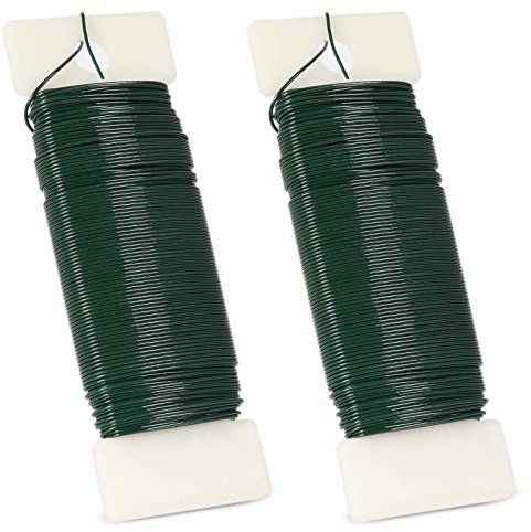 2pcs Floral Wire Arrangement Kit 22 Gauge Craft Wire Verde Flexible Paddle Floristería Alambre Proveedores Floristería Flores Secas Ramos Marco Otoño