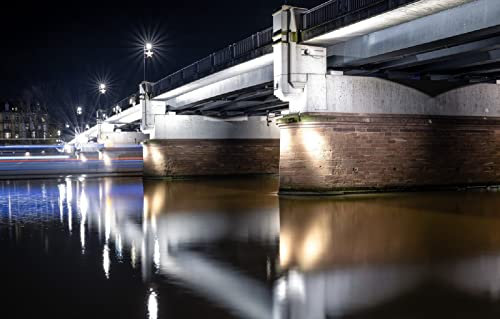 LHJOYSP Spiel mädchen 3D Puzzle 1000 Teile Frankfurt-Stadt bei Nacht, Deutschland 75x50cm