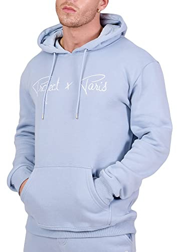 Project X Paris Sweat à Capuche Unisexe Essentials Bleu Ciel L