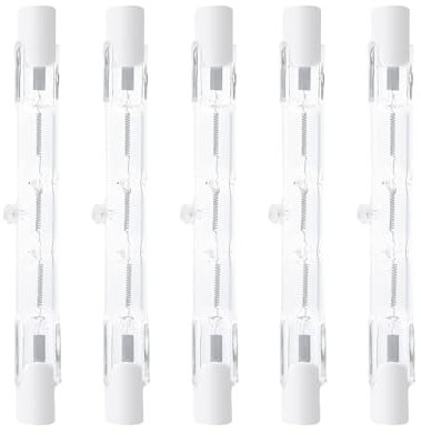 DoRight R7S Halogenlampe 150W 78MM Warmweiß 2800K Dimmbar Lineare R7s Sockel Halogen Leuchtmittel J78 Flutlicht, 360°Abstrahlwinkel Reflektor Halogen Birne für Garage Stehlampe (5-Stück)