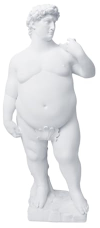 ibasenice Fat David Statue nackte männliche Figur für Schreibtischdekoration, klein