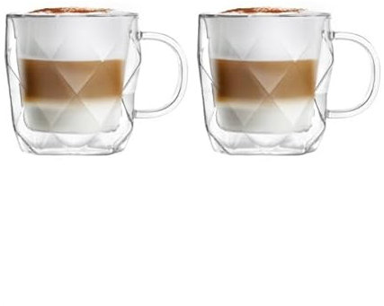 Vialli Design GEO 8500 Trinkbecher, doppelwandig, 330 ml, 2 Stück