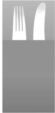 200 pezzi Tovaglioli pocket porta posate in carta a secco 30x40 (Grigio Antracite)