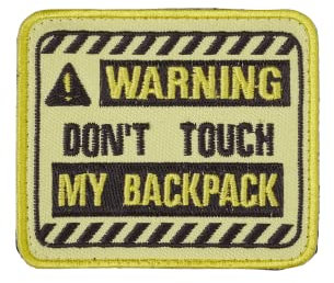 Parche de Goma con parte trasera de gancho y bucle, Parche para Mochilas y Chalecos de Cross Training y Gimnasio (Dont Touch)