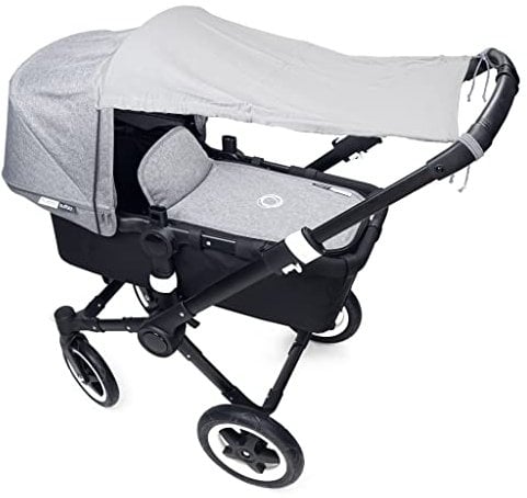 Liebes von priebes SAMSON, Universal Sonnensegel für Kinderwagen Babywanne Buggy - reißfester Sonnenschutz, Sonnenverdeck mit UV Schutz Beschichtung 50+ und Rollo-Funktion & Waschbar