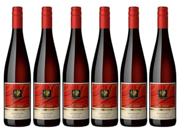 WZG Heilbronner Dornfelder Lieblich Rotwein - 6 x 0,75 l | Fruchtiger Württemberger Rotwein mit dunklen Beerenaromen, angenehmer Restsüße und tiefdunkler Farbe