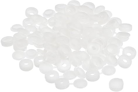 sourcing map Lot de 100 cache-vis à charnière de 3 mm en plastique pour vis M1 M2 M3 Blanc