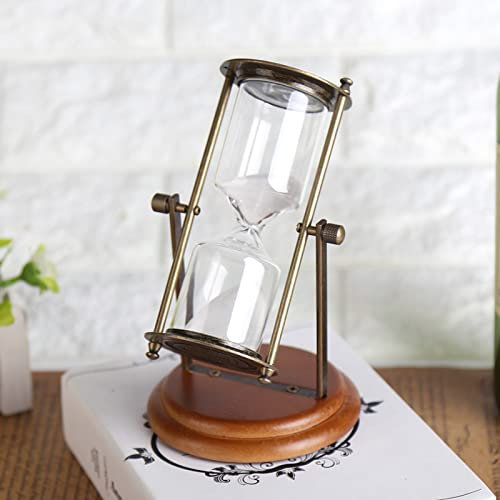 Sanduhr, Vintage 15 Minuten Sanduhr, große Messing graviert rotierende Sanduhr Stand, einzigartige Metall Sanduhr, ique Glas Sanduhr für Haus, Schreibtisch, Büro Dekoration