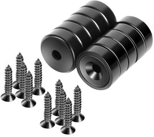 Neosmuk Magnete, 17mm Durchmesser, ideal für Holzwand, Whiteboard, Tür, Haus, Küche, Büro (schwarz, 10 Stück)