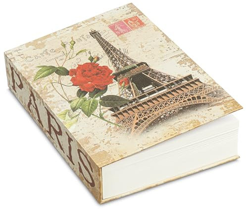 Secret Book Sicher Safe Box Buch-Safe mit Schloss Geldkassette im Wörterbuch Buch Verstecktes Buch mit Schlüssel Lock Anti Diebstahl Sicher Secret Box Geldschrank Aufbewahrungsbox Paris