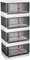 TidyTrove Storage Boxes with Lids - 95L* 4 Pack Large Plastic Storage Bins Collapsible Bin - Stackable Foldable Plastic Box for House Organizing Bedroom Dorm Room