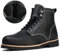 SL-Saint Stivali da uomo a punta morbida impermeabili in pelle Fodera in Lana Australia Scarpe di moda (Lana-Fodera, Nero, Adulto, Uomo, 42.5, Numero, Sistema Taglie Calzature EU, Media)