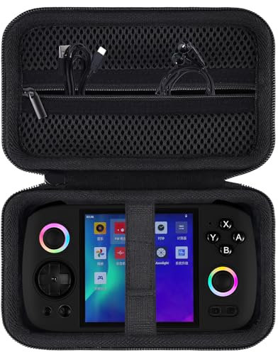 Khanka Estuche rígido para Consola de Juegos portátil RG Cube, Bolsa de Transporte de Almacenamiento para Pantalla IPS de 3,95 Pulgadas, procesador Android Arcade Unisoc T820, Solo Estuche, Negro