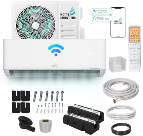 Homeinnovator 12000 BTU Split Klimaanlage und Heizung - Energieeffiziente 230V Mit Komplettem Installationssatz - Wandmontierte Inverter-Klimaanlage