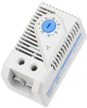 sourcing map Mechanischer Schalterthermostat KTS011 Schranktemperaturregler -10-50°C einstellbar normal offen (N.O) Temperaturkontrollschalter