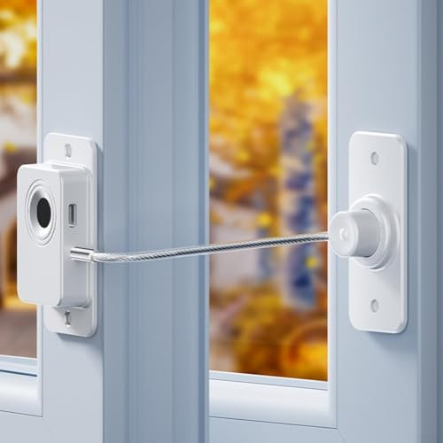 ZYWUOY Kühlschrankschloss, intelligentes Türfenster-Fingerabdruck-Schloss, Kühlschrank-Schrankschloss, zur Sicherung von Schubladen, Kühlschränken, USB wiederaufladbar (weiß)