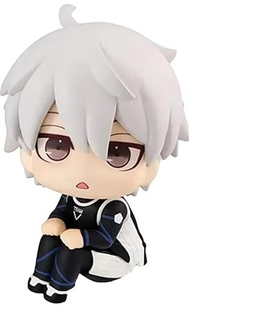 Skynomad Anime Blue Lock Figures - Isagi Yoichi, Chigiri Hyoma Bachira Meguru, Nagi Seishiro Figurines - PVC Model Decoration Desktop Collection for Blue Lock Anime Fans (Nagi Seishiro 10cm)