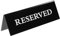 UKCOCO Dreieckskarte Tischschild Reserviert Stuhlreservierungsschilder Hochzeitstischdekor Tisch Reservierte Schilder Sitzplatz-tags Für Hochzeiten Sitzschild Black Acryl