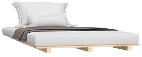 vidaXL Bed Frame without Mattress 75x190 cm Small Single Solid Wood Pine